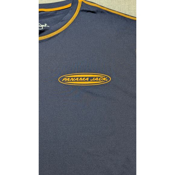 Panama Jack Men’s Rashguard Shirt XL Navy UPF 35+ Quick Dry Stretch Swim Tee NWT - Picture 3 of 13